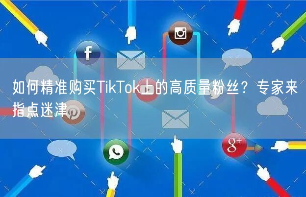 如何精准购买TikTok上的高质量粉丝？专家来指点迷津