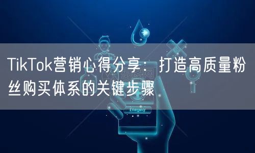 TikTok营销心得分享：打造高质量粉丝购买体系的关键步骤