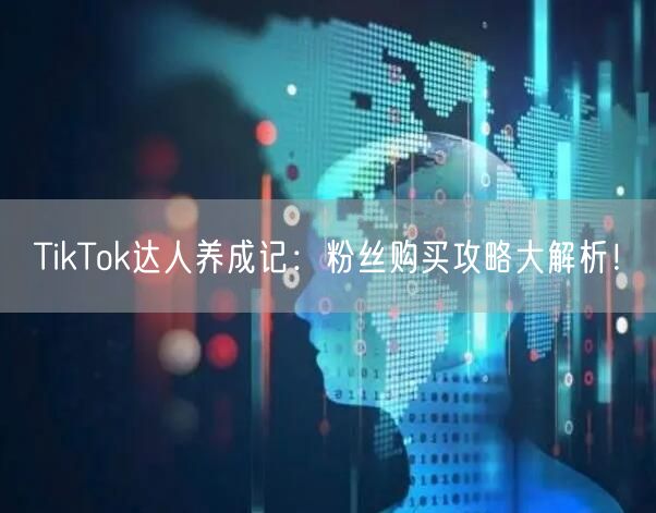 TikTok达人养成记：粉丝购买攻略大解析！