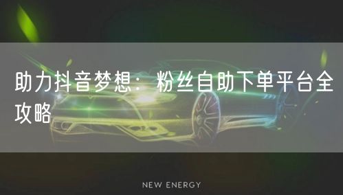 助力抖音梦想：粉丝自助下单平台全攻略