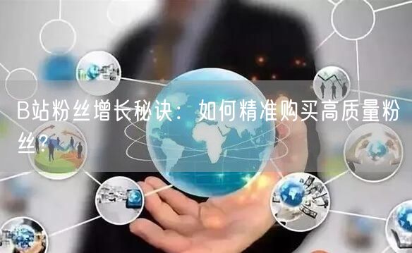 B站粉丝增长秘诀：如何精准购买高质量粉丝？