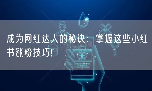 成为网红达人的秘诀：掌握这些小红书涨粉技巧!