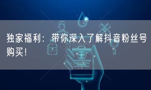 独家福利：带你深入了解抖音粉丝号购买！