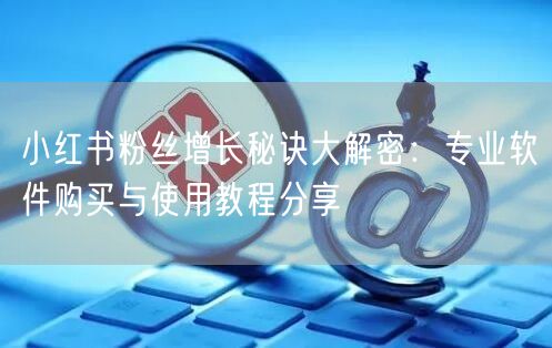 小红书粉丝增长秘诀大解密：专业软件购买与使用教程分享