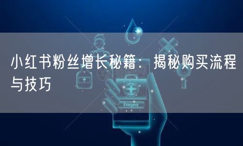 小红书粉丝增长秘籍：揭秘购买流程与技巧