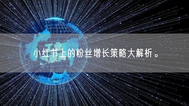 小红书上的粉丝增长策略大解析。
