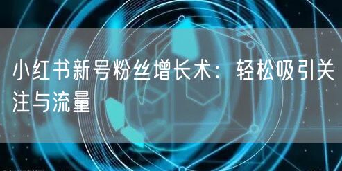 小红书新号粉丝增长术：轻松吸引关注与流量
