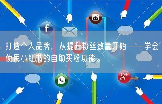 打造个人品牌，从提升粉丝数量开始——学会使用小红书的自助买粉功能。