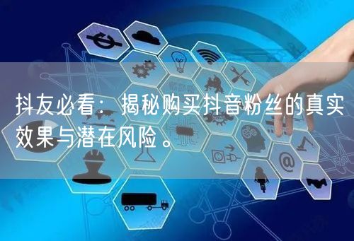 抖友必看：揭秘购买抖音粉丝的真实效果与潜在风险。